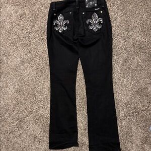Miss Me Black Boot Cut Jeans with Silver Accents. Make an offer!!